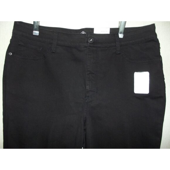 St John's Bay Jeans 16T x 30" Black Ankle Skinny Leg Mid Rise (16 tall) - Picture 2 of 11